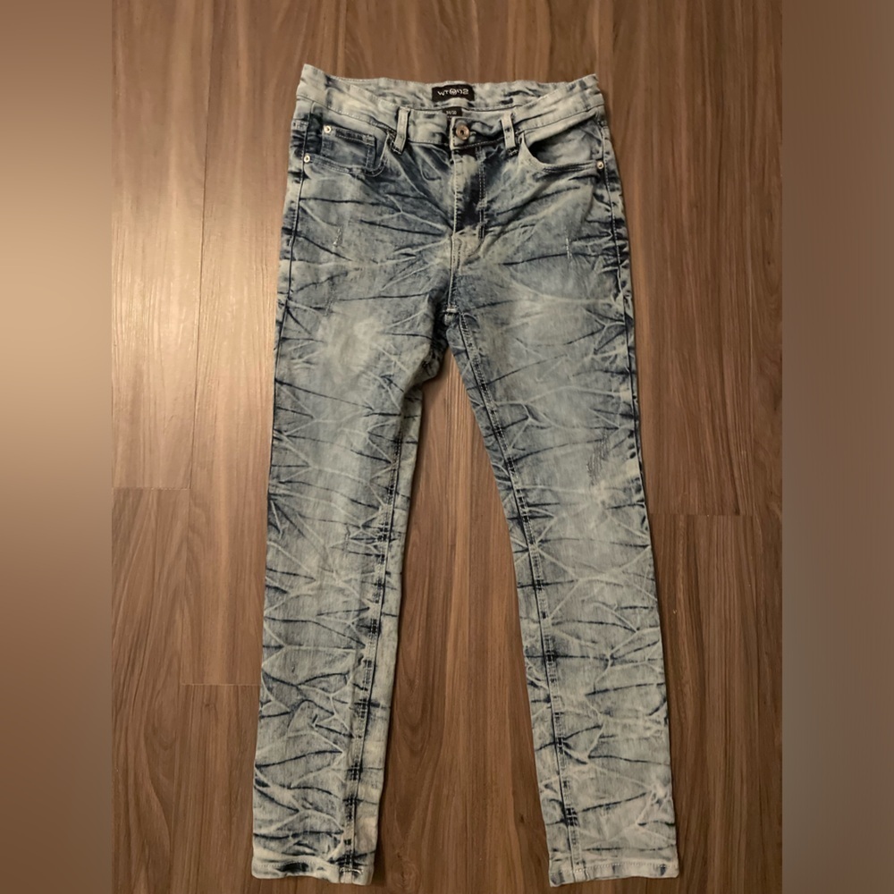 Wt02 Men's Light Wash Skinny Jeans size 34X30